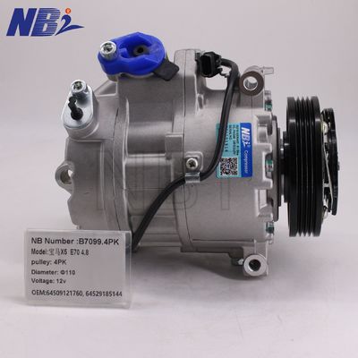 سعر جيد لسيارة بي ام دبليو إكس 5 إيه 70 4.8 المعدات الجديدة 4PK 110 قطر 12 فولت الجهد OEM 64509121760,64529185144 ضاغط الهواء الانترنت